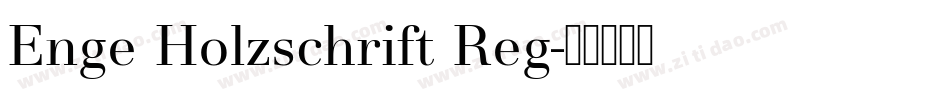 Enge Holzschrift Reg字体转换